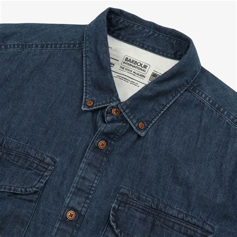 barbour steve mcqueen denim shirt.